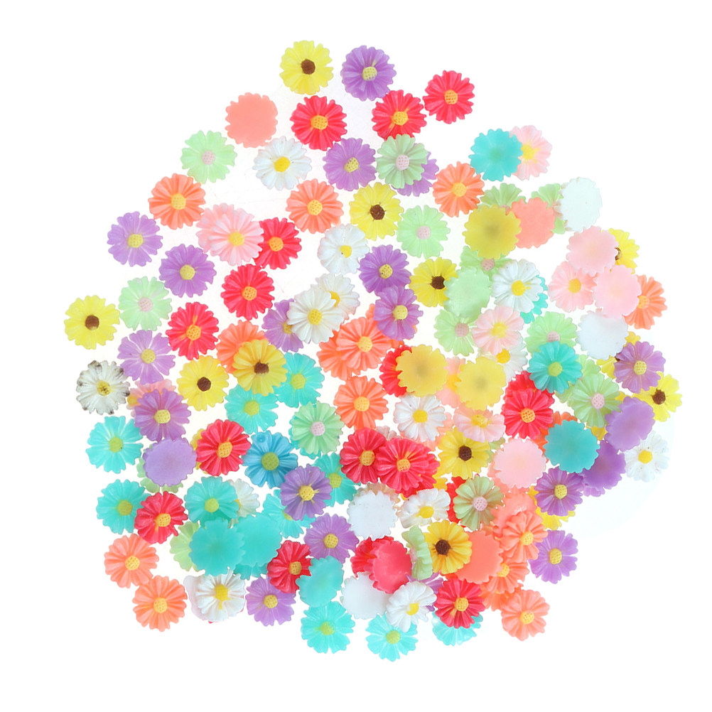 50Pcs 9Mm Small Daisy Resin Fl - Resin Crafts Diy reseña y precio