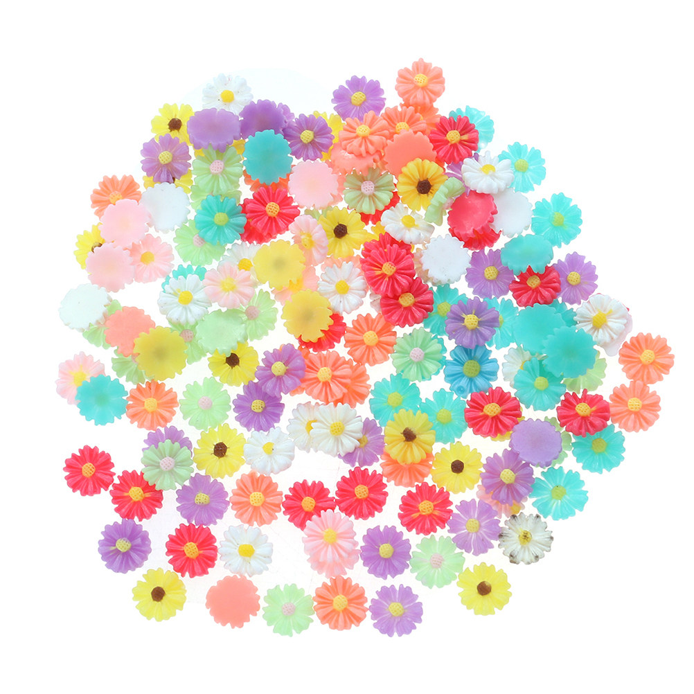 50Pcs 9Mm Small Daisy Resin Fl - Resin Crafts Diy reseña y precio