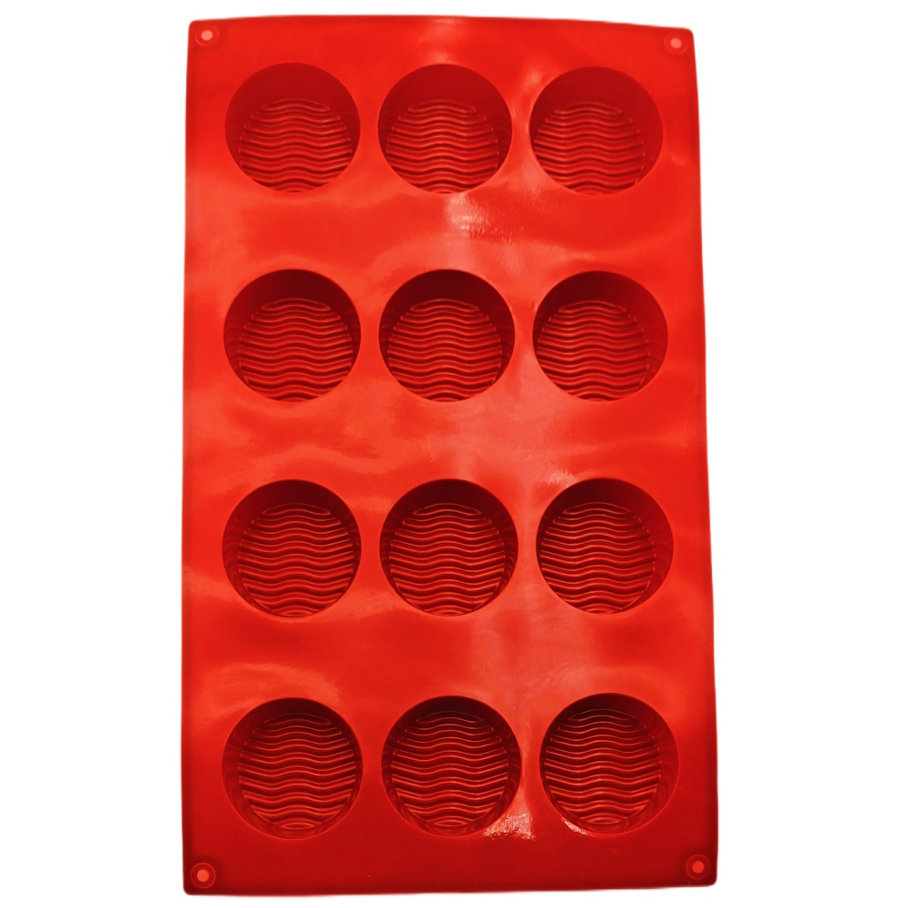 New Arrival 12 Hole Round Wavy - Coaster Mold Round reseña y precio