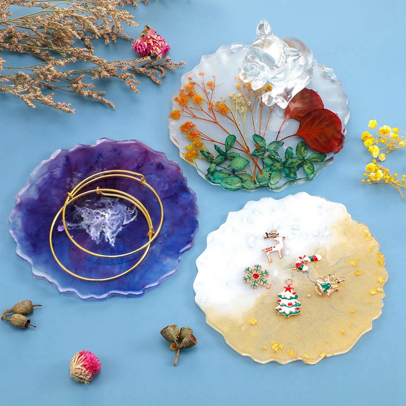 6 Pieces Resin Coaster Mold La - Geode Mold Silicone reseña y precio
