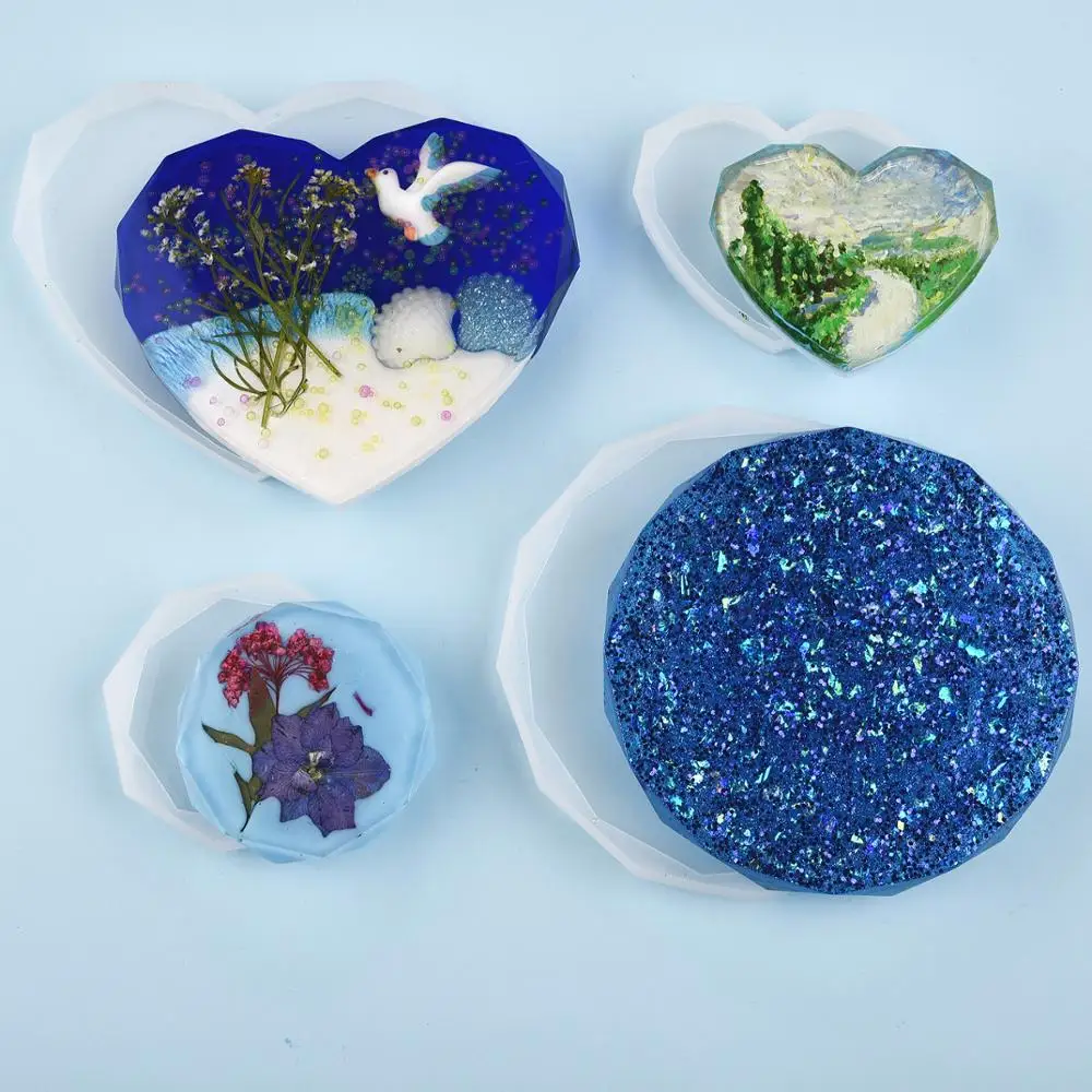 Resin Coaster Silicone Mold Ca - Coaster Mold Round reseña y precio