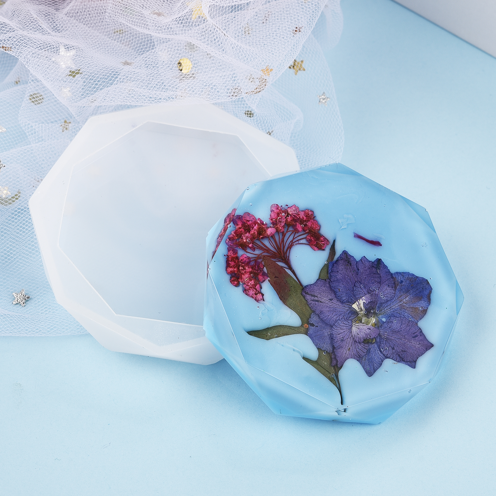 Resin Coaster Silicone Mold Ca - Coaster Mold Round reseña y precio