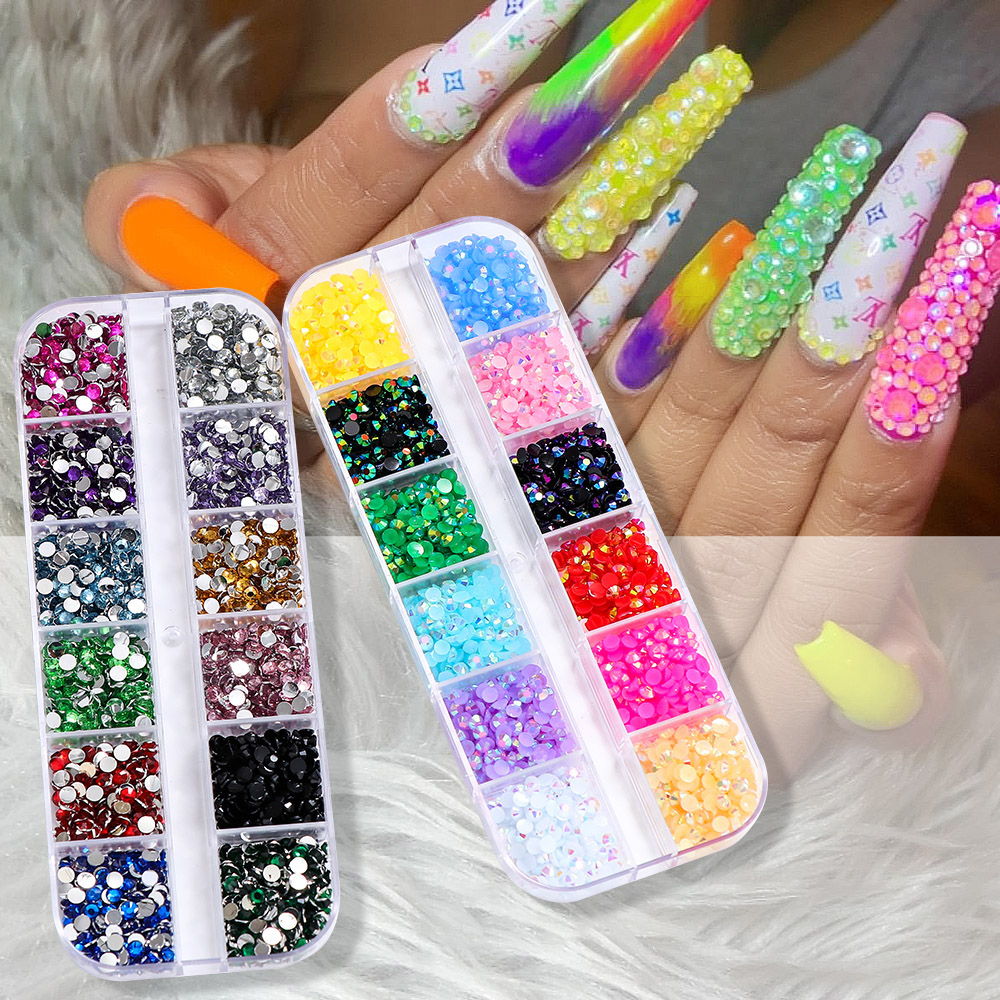 2400pcs 2mm AB Jelly Rhineston - Resin Glitter Pack reseña y precio