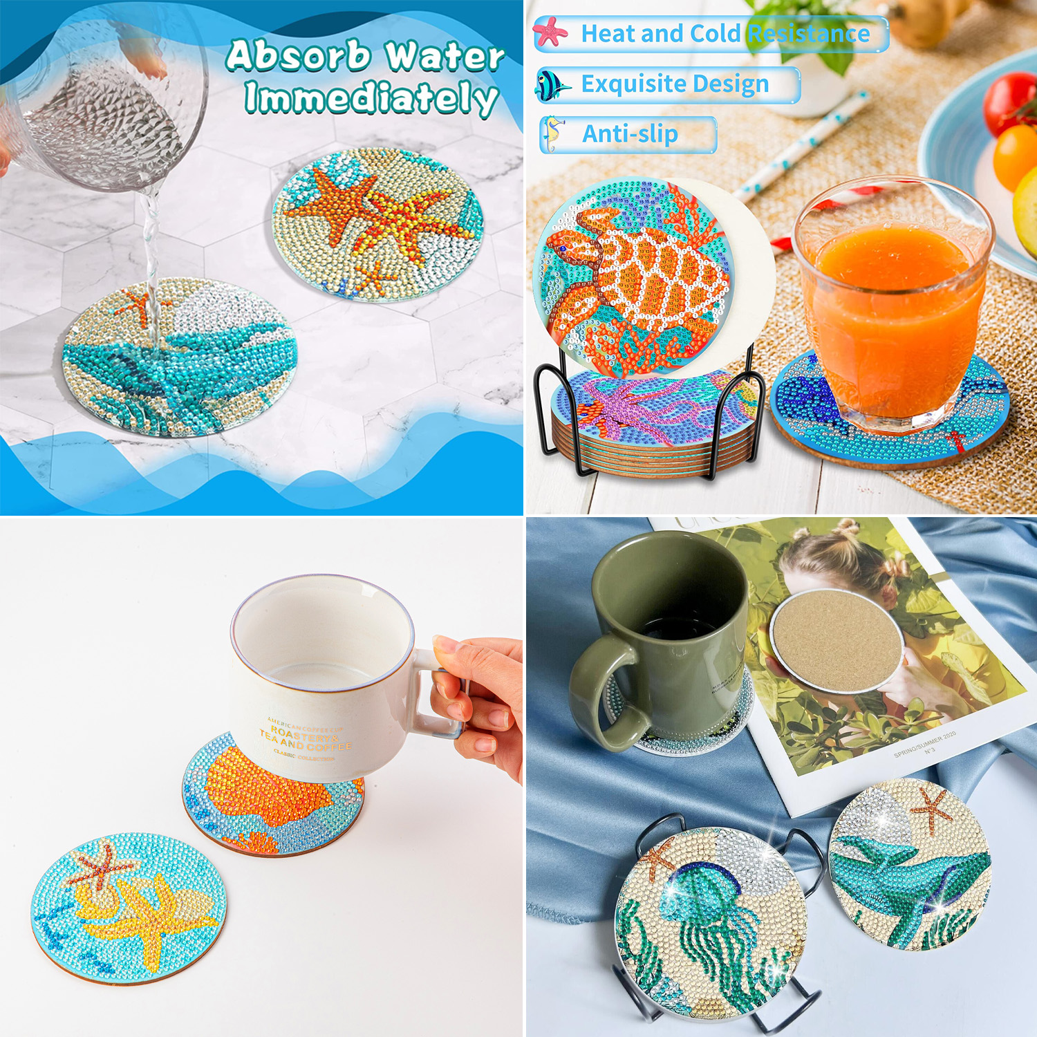 RUOPOTY 8pc/sets Diamond Paint - Resin Craft For Beginners reseña y precio