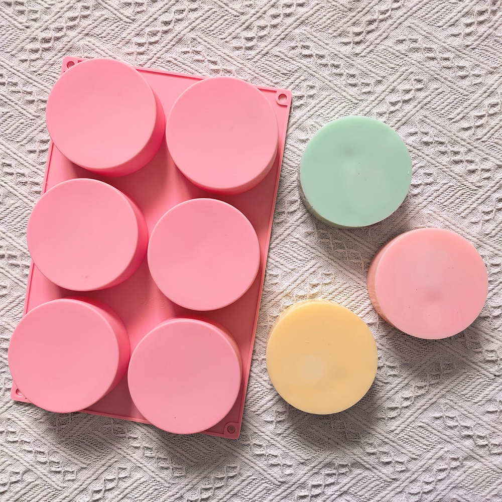 1pc 6-cavity large round disc  - Coaster Mold Round reseña y precio