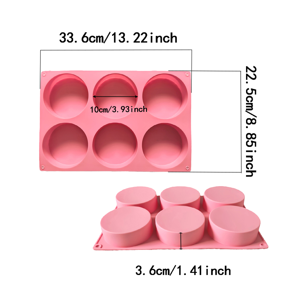 1pc 6-cavity large round disc  - Coaster Mold Round reseña y precio