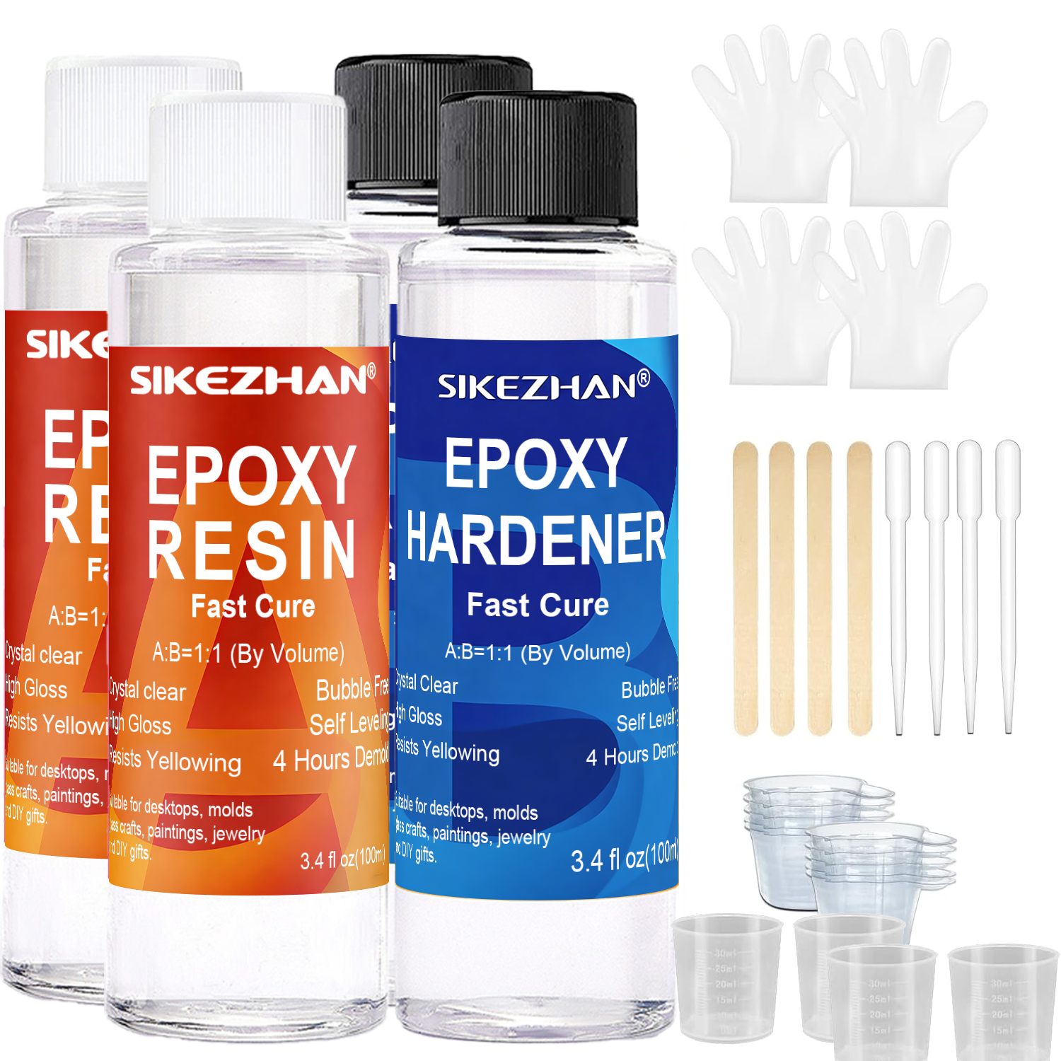 Clear Epoxy Resin AB Glue Hard - Resin Jewelry Kit reseña y precio