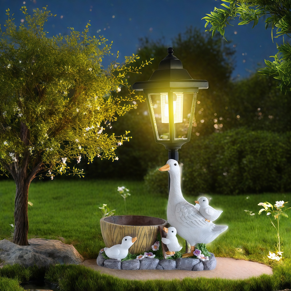 Solar Duck Night Light Garden  - Resin Craft Material reseña y precio