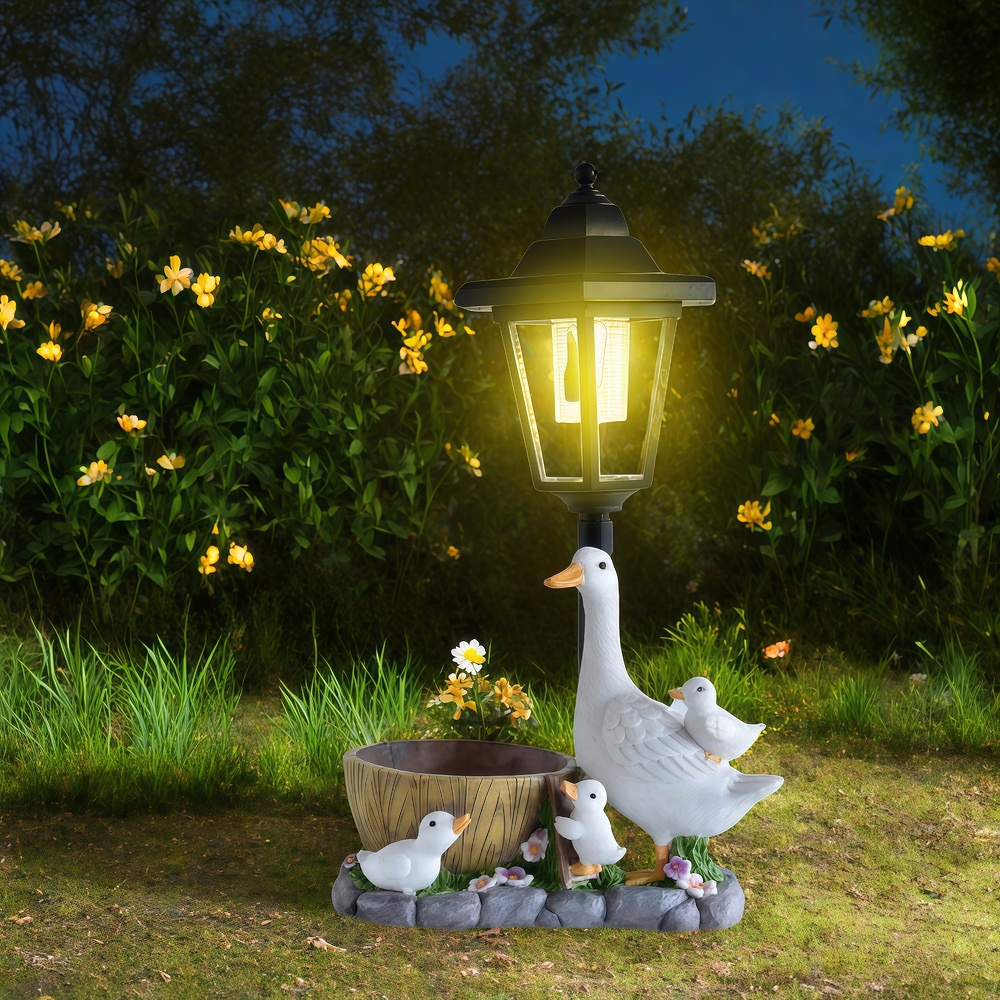 Solar Duck Night Light Garden  - Resin Craft Material reseña y precio