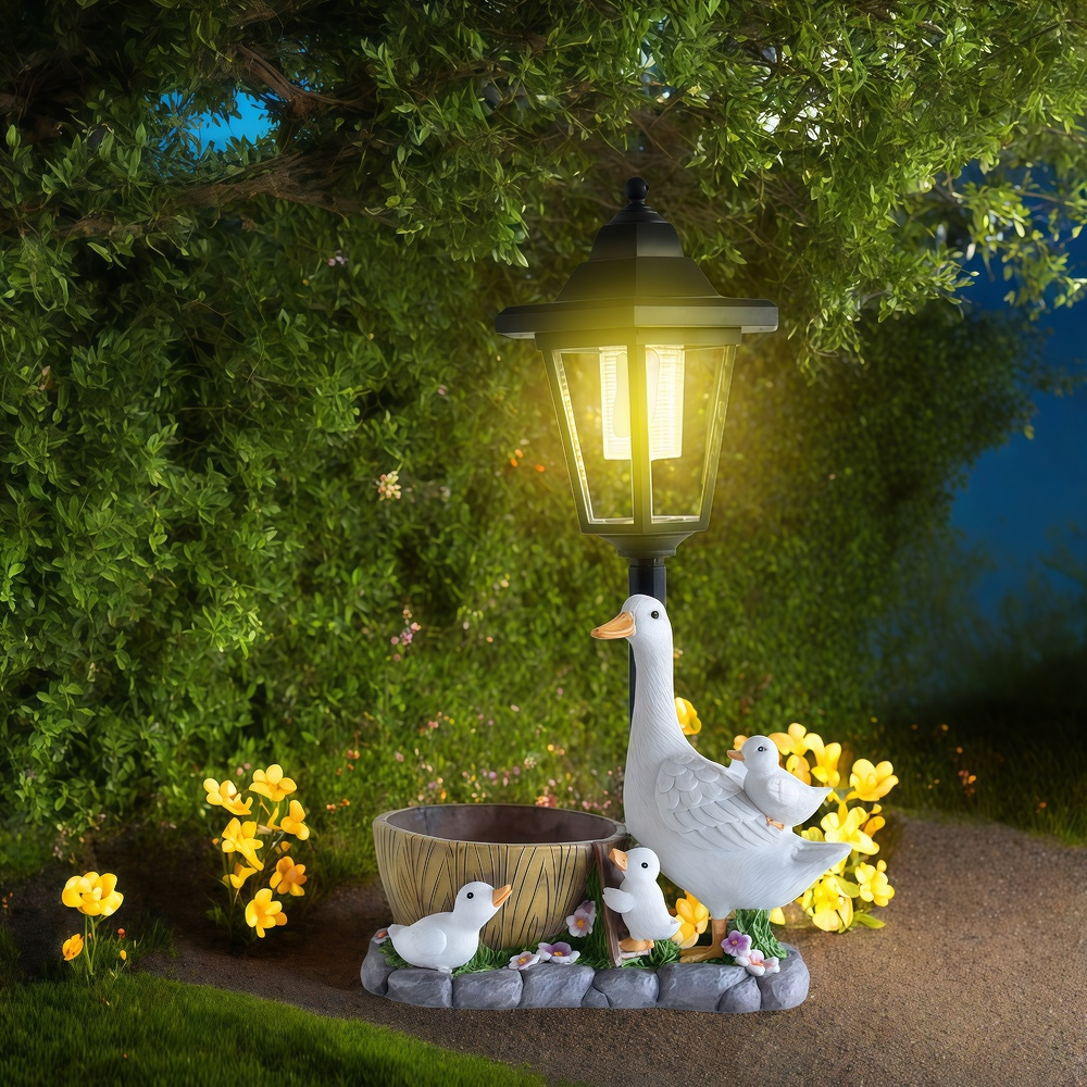 Solar Duck Night Light Garden  - Resin Craft Material reseña y precio