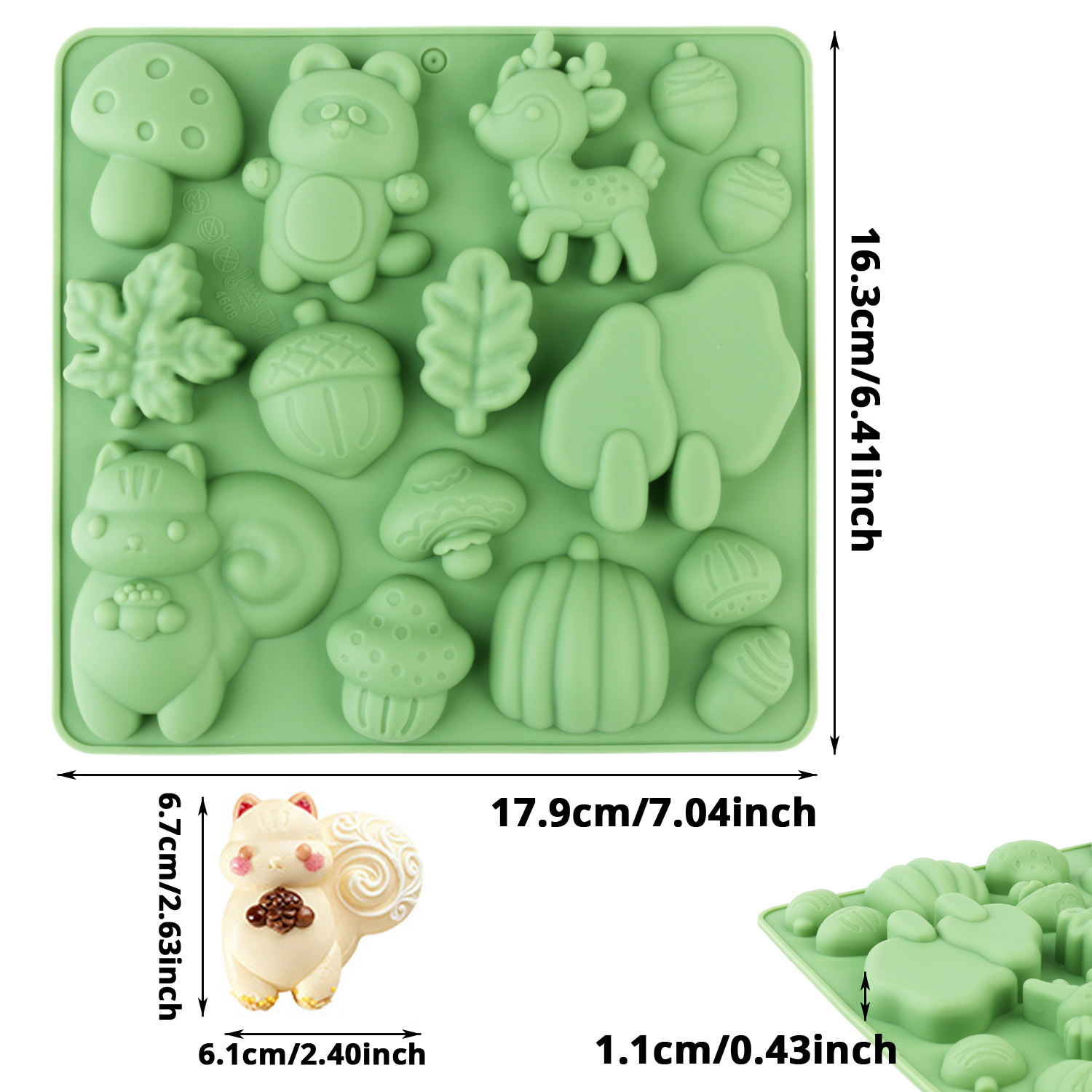 1 Silicone Cake Mold in the Sh - Resin Craft Material reseña y precio