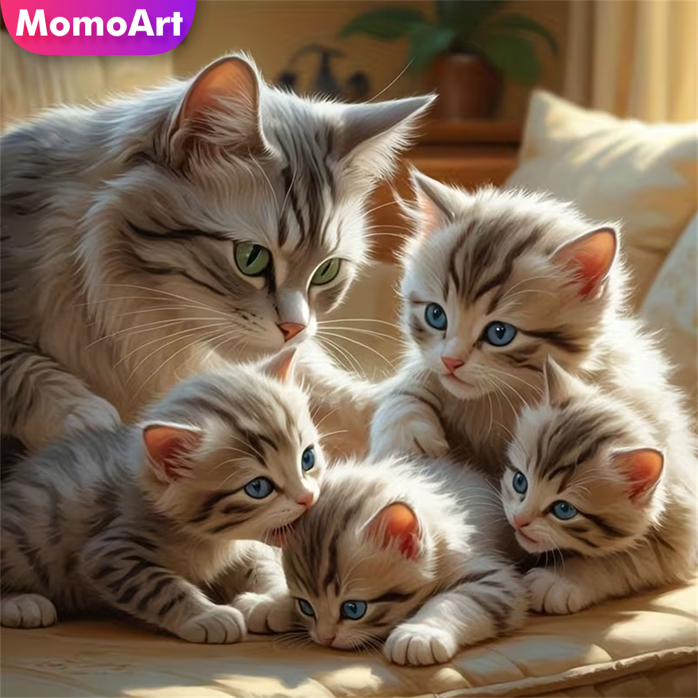 Momoart DIY Diamond Mosaic Cat - Resin Craft For Beginners reseña y precio