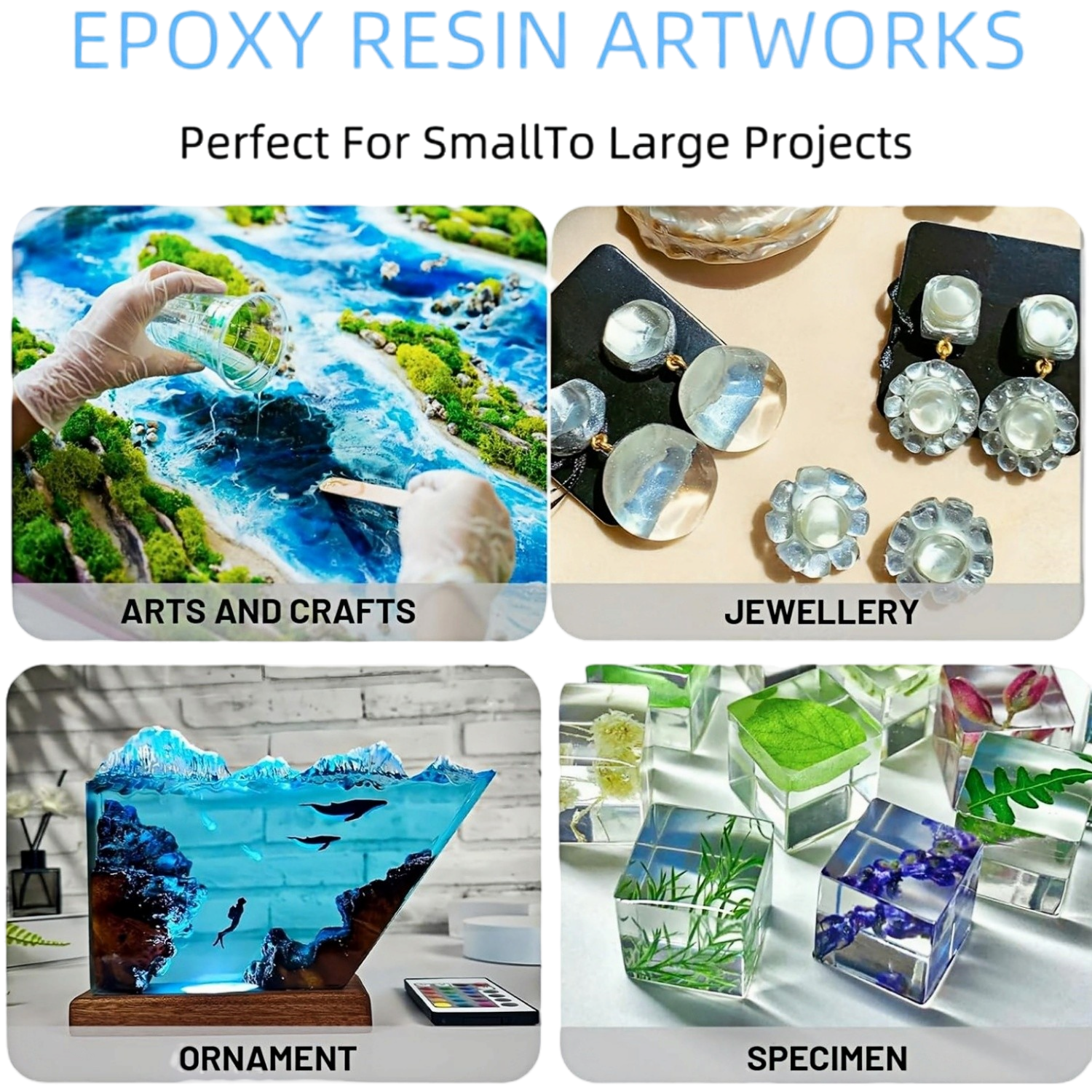 16.9oz Clear Epoxy Resin Kit C - Resin Jewelry Kit reseña y precio