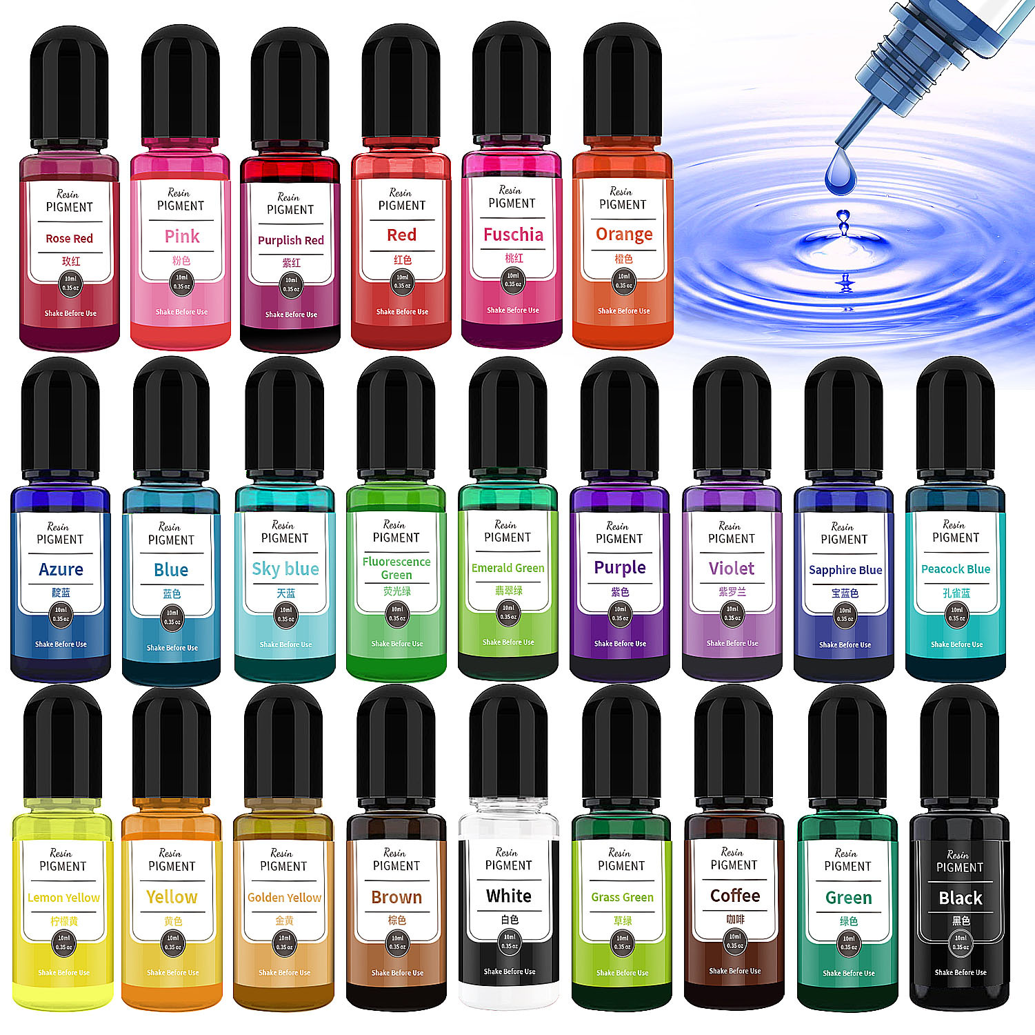 24/30 Colors Set 10ml Epoxy Re - Resin Pigment Set reseña y precio
