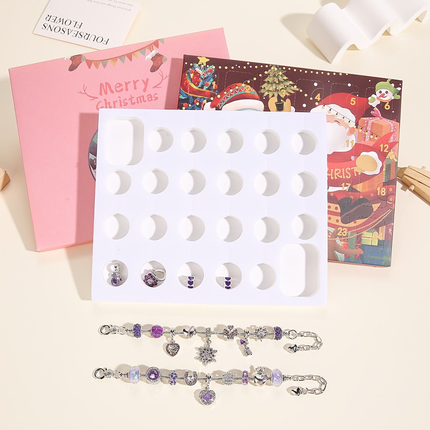 Christmas purple beads DIY jew - Resin Jewelry Kit reseña y precio