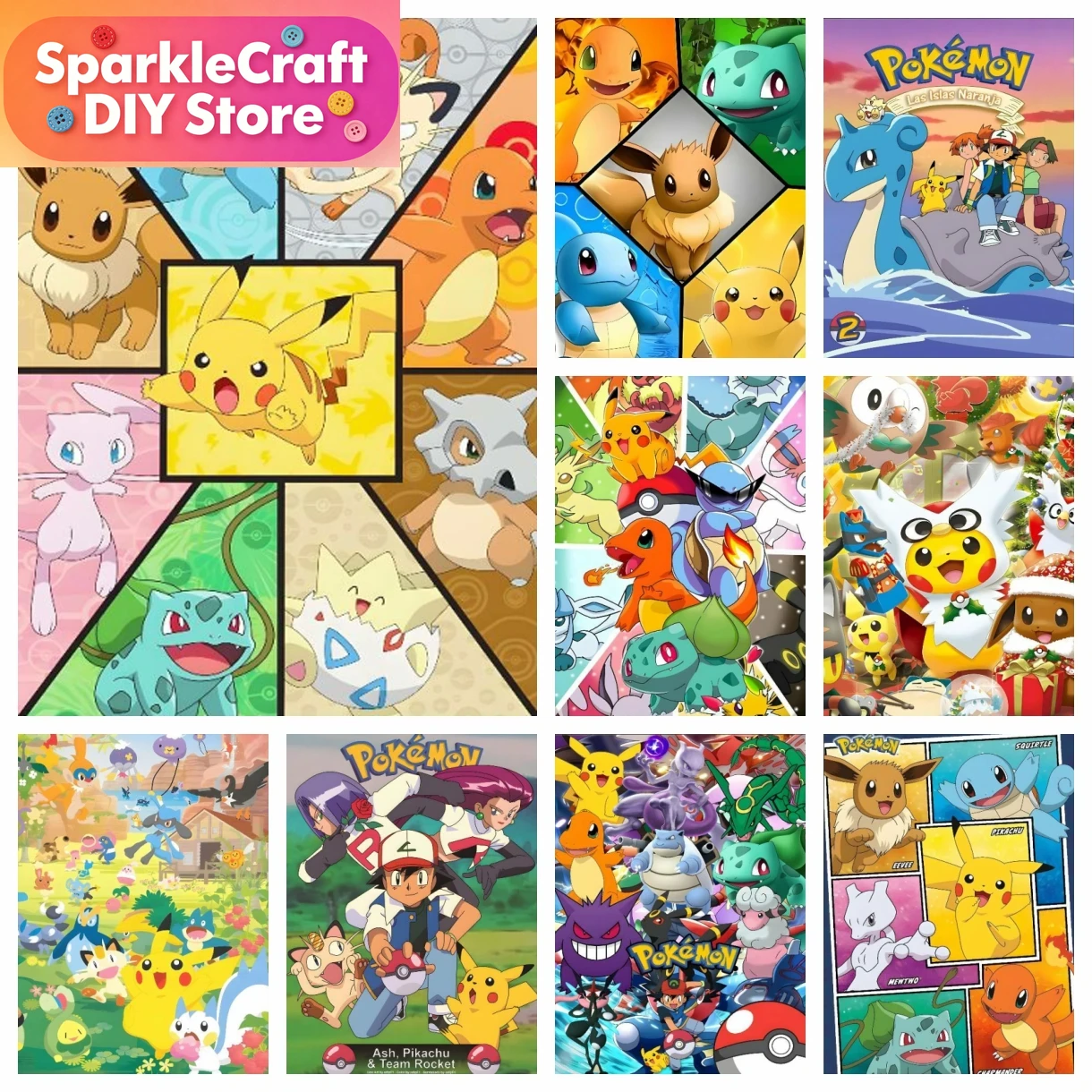 1pc frameless Cartoon Pokemon  - Resin Craft Kit reseña y precio