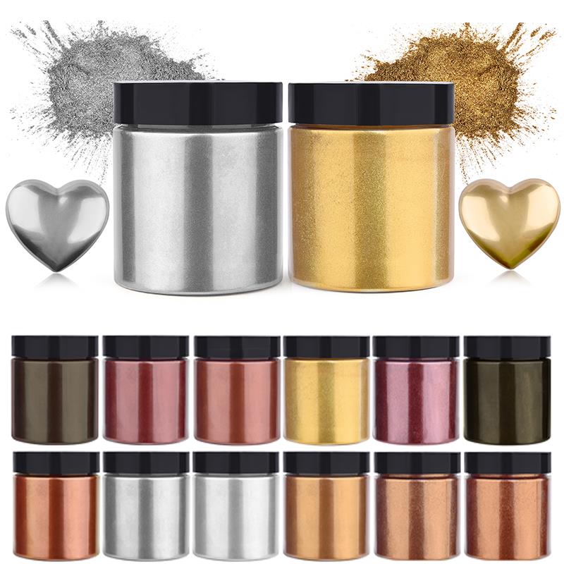 50g Shimmer Metallic Gold Silv - Resin Pigment Set reseña y precio