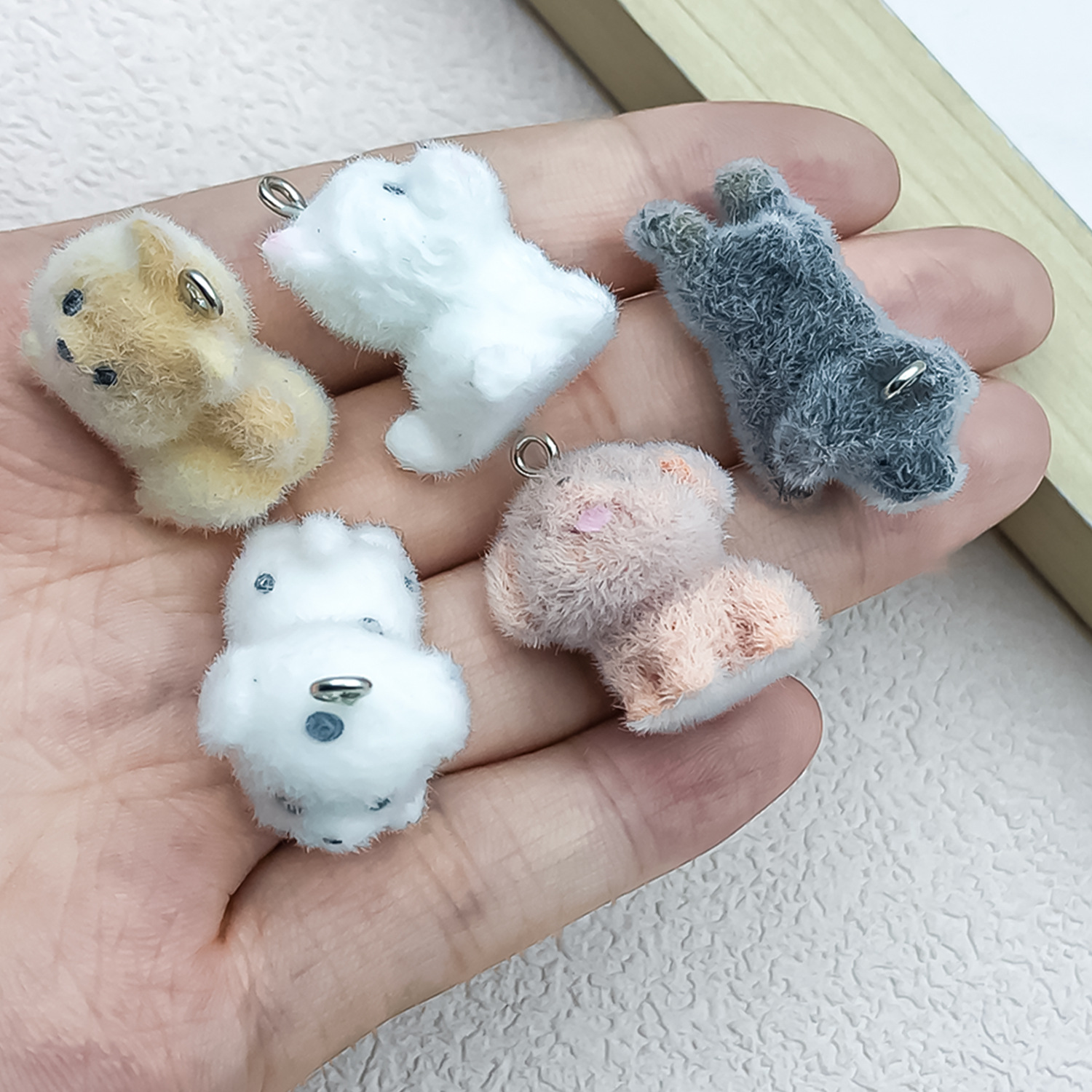 5pcs&1pc Flocked Resin Animal  - Resin Craft Material reseña y precio