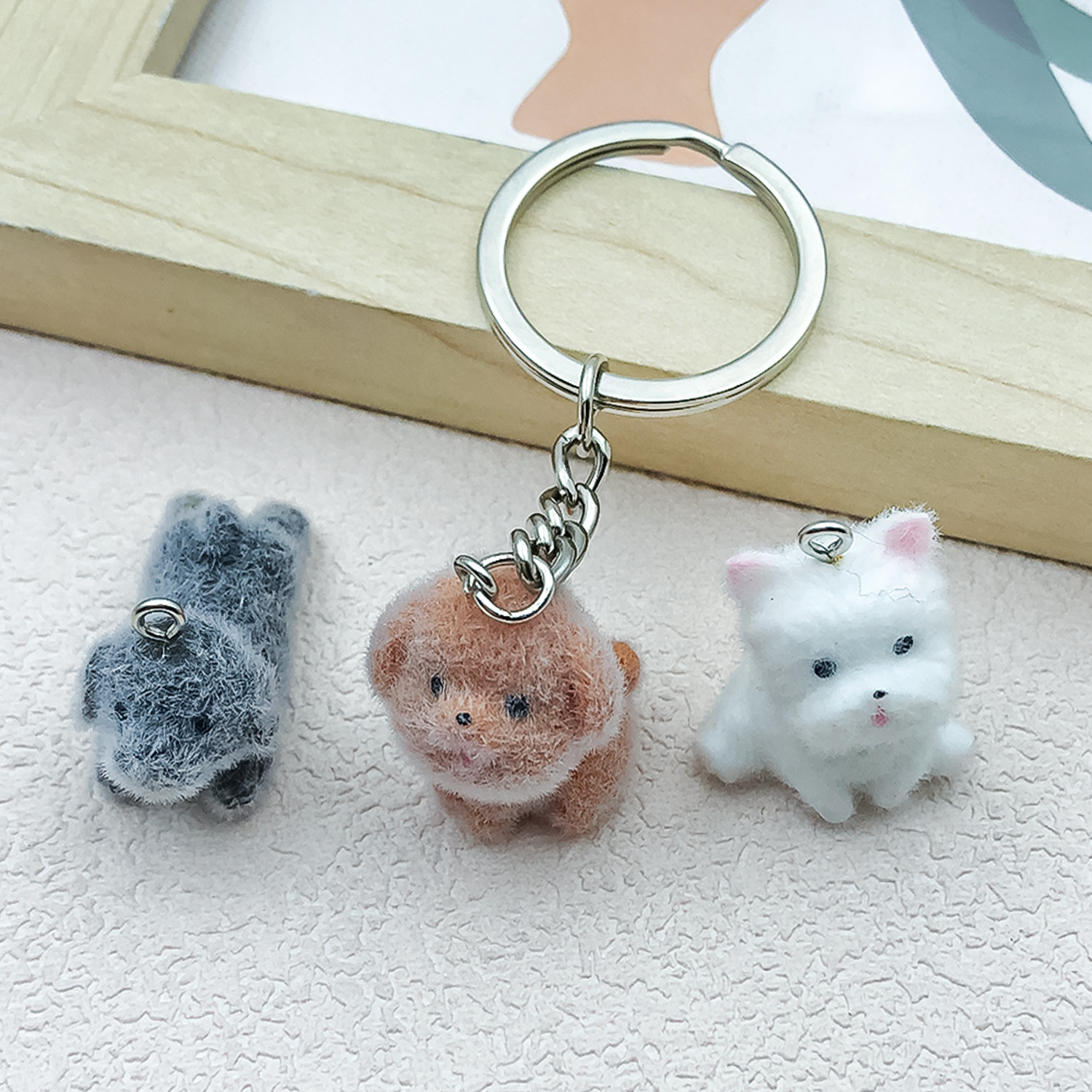 5pcs&1pc Flocked Resin Animal  - Resin Craft Material reseña y precio