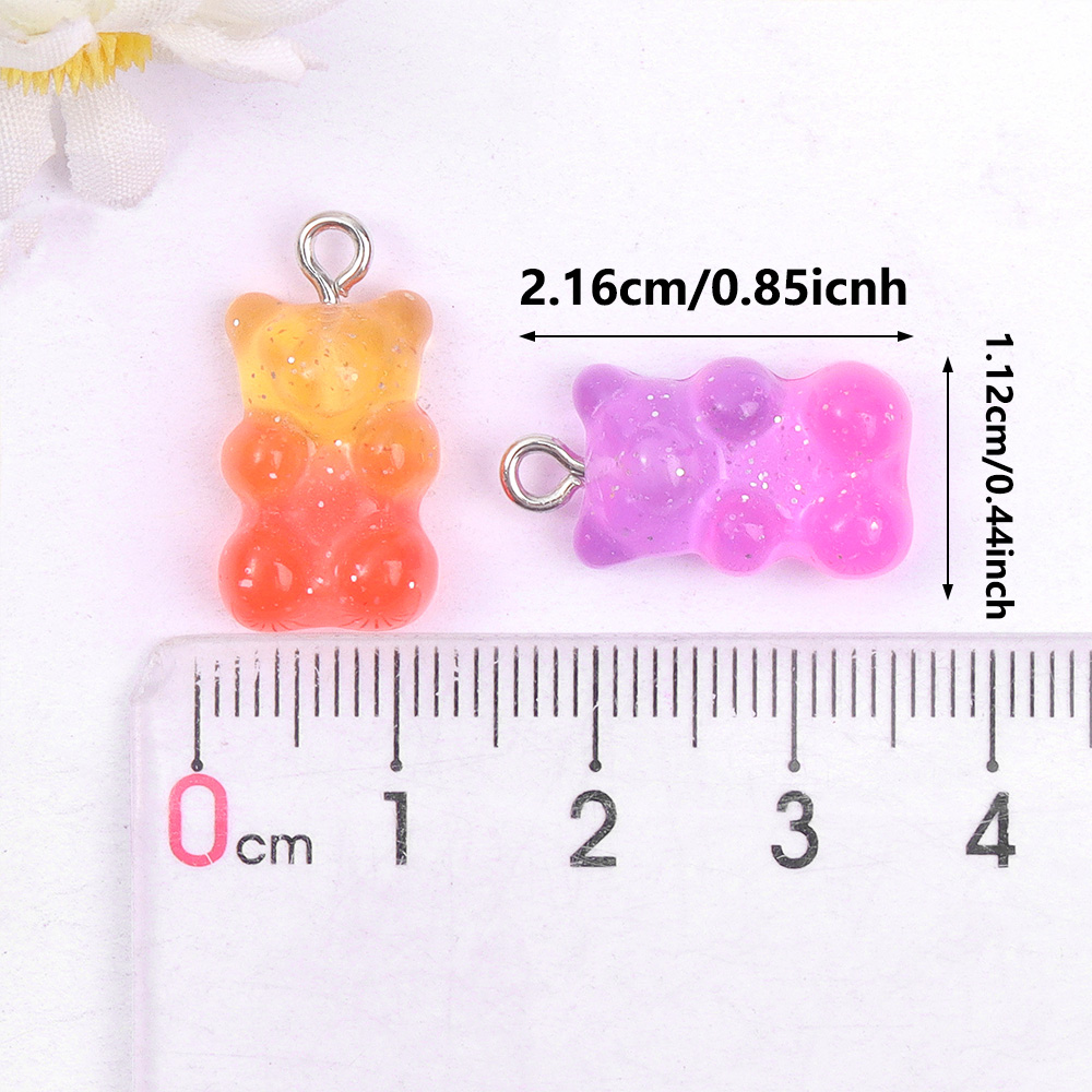 60pcs Dual Color Resin Bear Sh - Resin Craft Material reseña y precio