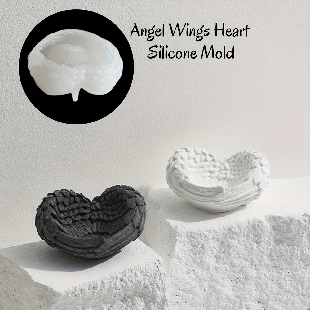 1pc Angel Wing Heart Silicone  - Resin Craft Ideas reseña y precio