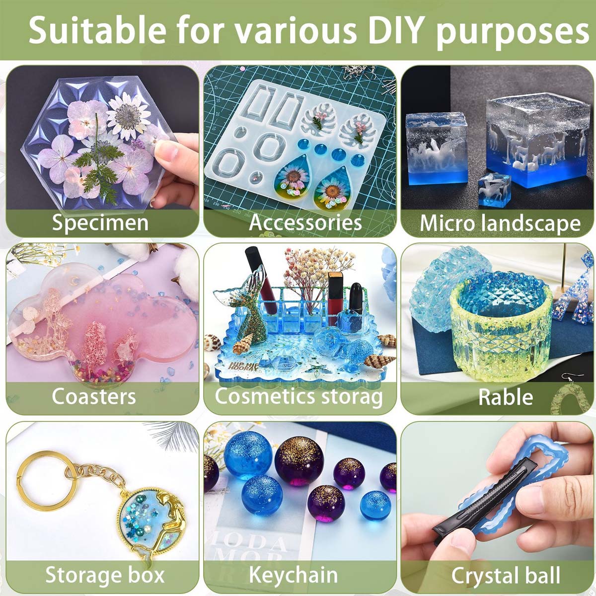 5ml/Bottle Epoxy Resin Pigment - Epoxy Uv Resin Kit reseña y precio
