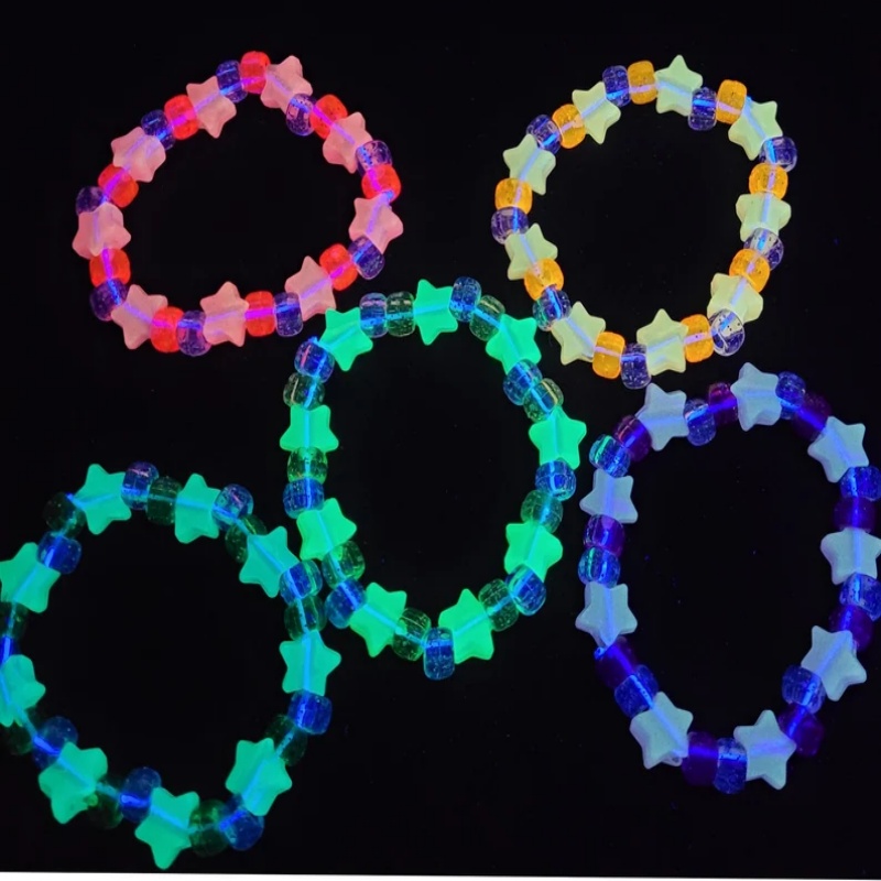 5 Glow star kandi bracelet set - Resin Glitter Pack reseña y precio