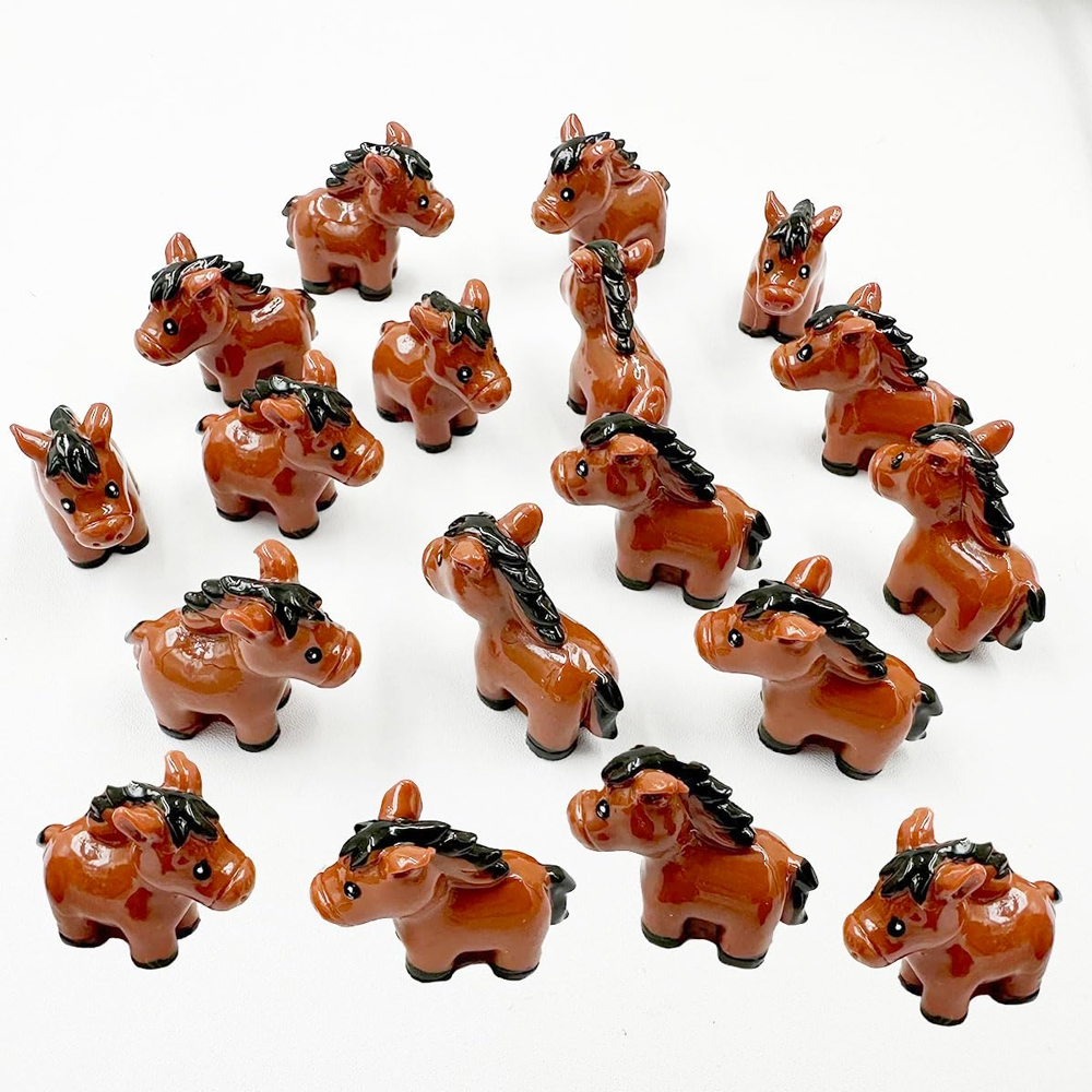 3/6pcs Mini Resin Horse Miniat - Terrarium Moss Art reseña y precio