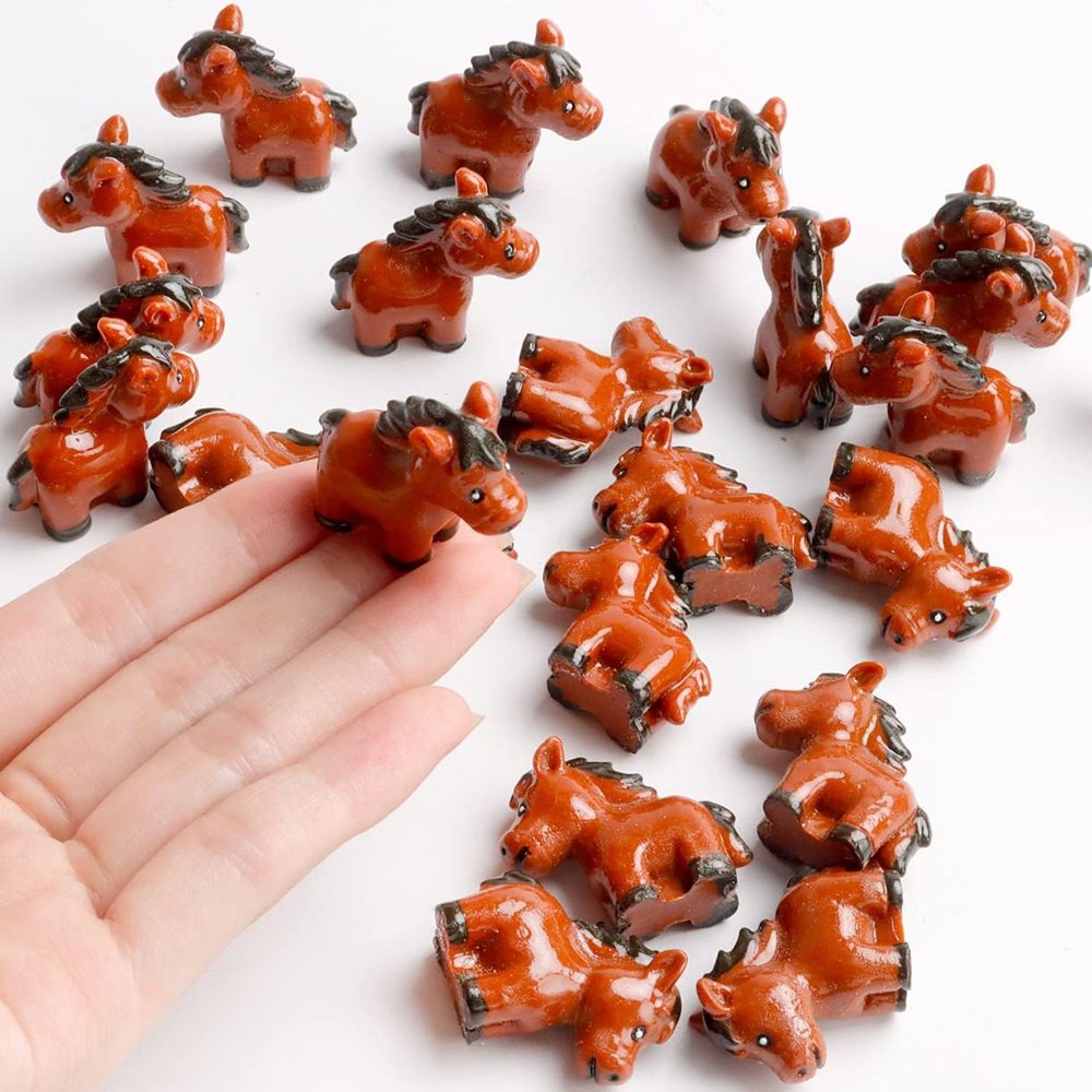 3/6pcs Mini Resin Horse Miniat - Terrarium Moss Art reseña y precio