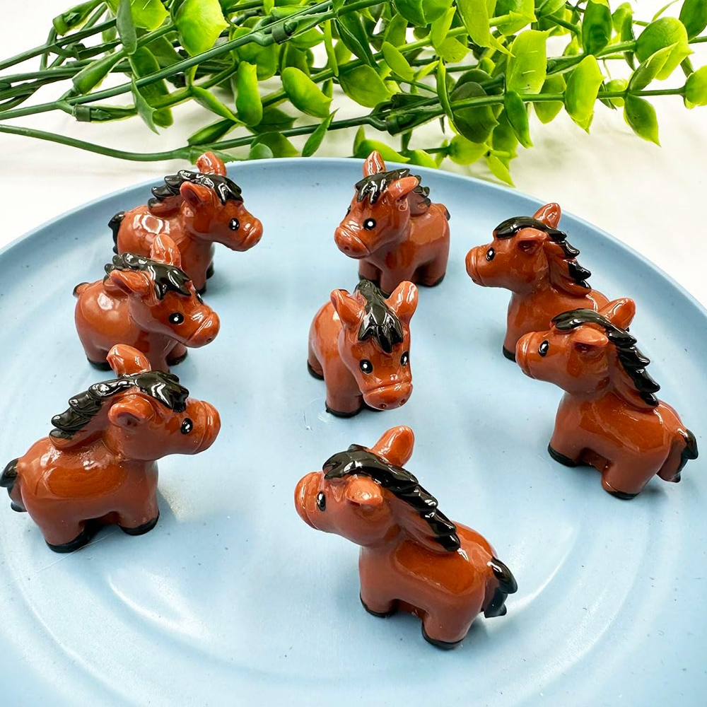 3/6pcs Mini Resin Horse Miniat - Terrarium Moss Art reseña y precio