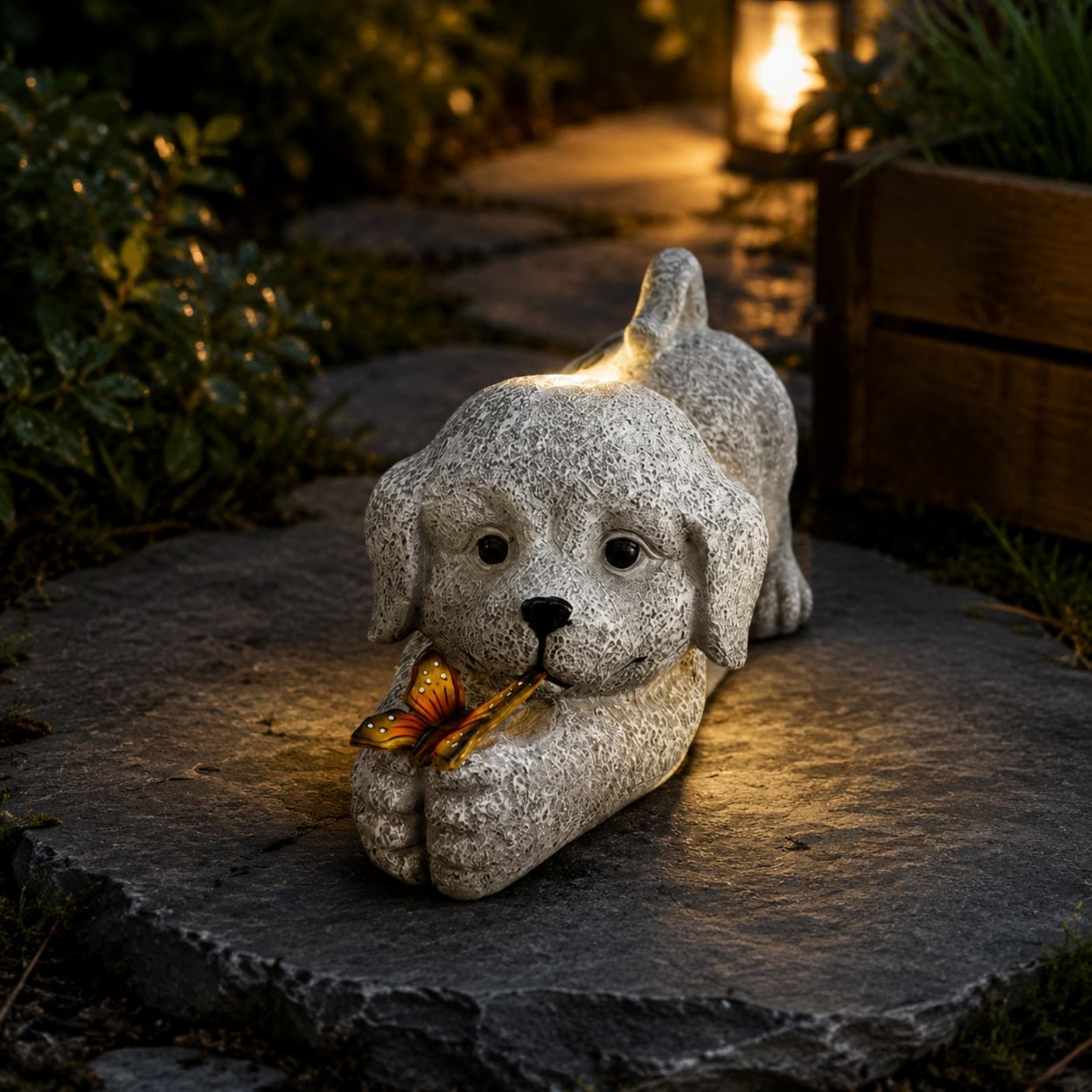 Solar Dog Statue Resin Craft S - Resin Crafts reseña y precio