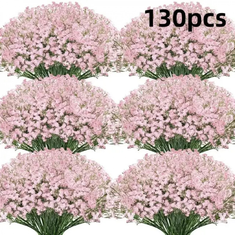 130-Stem Pink Gypsophila Artif - Dried Flower Bulk reseña y precio