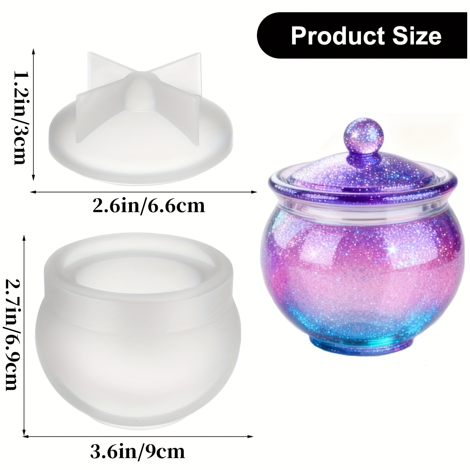 1 set of round resin can molds - Resin Jewelry Kit reseña y precio
