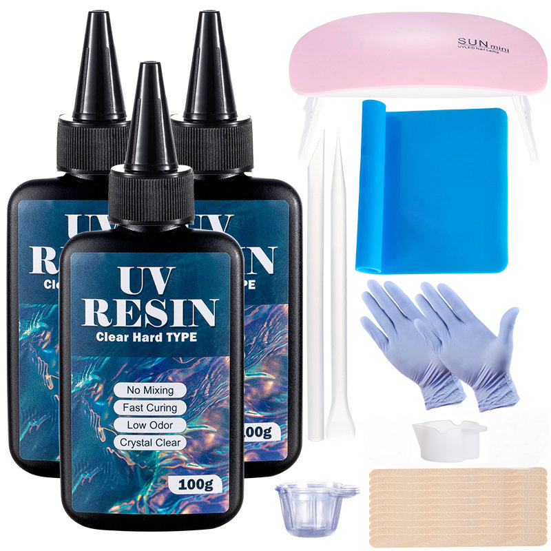 100g/250g Clear UV Resin Hard  - Epoxy Uv Resin Kit reseña y precio