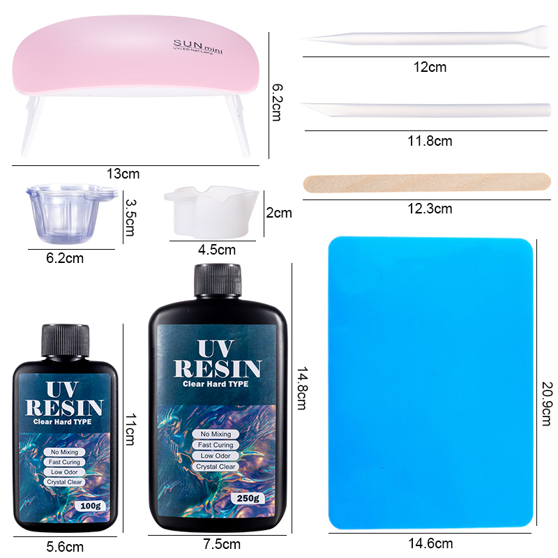 100g/250g Clear UV Resin Hard  - Epoxy Uv Resin Kit reseña y precio