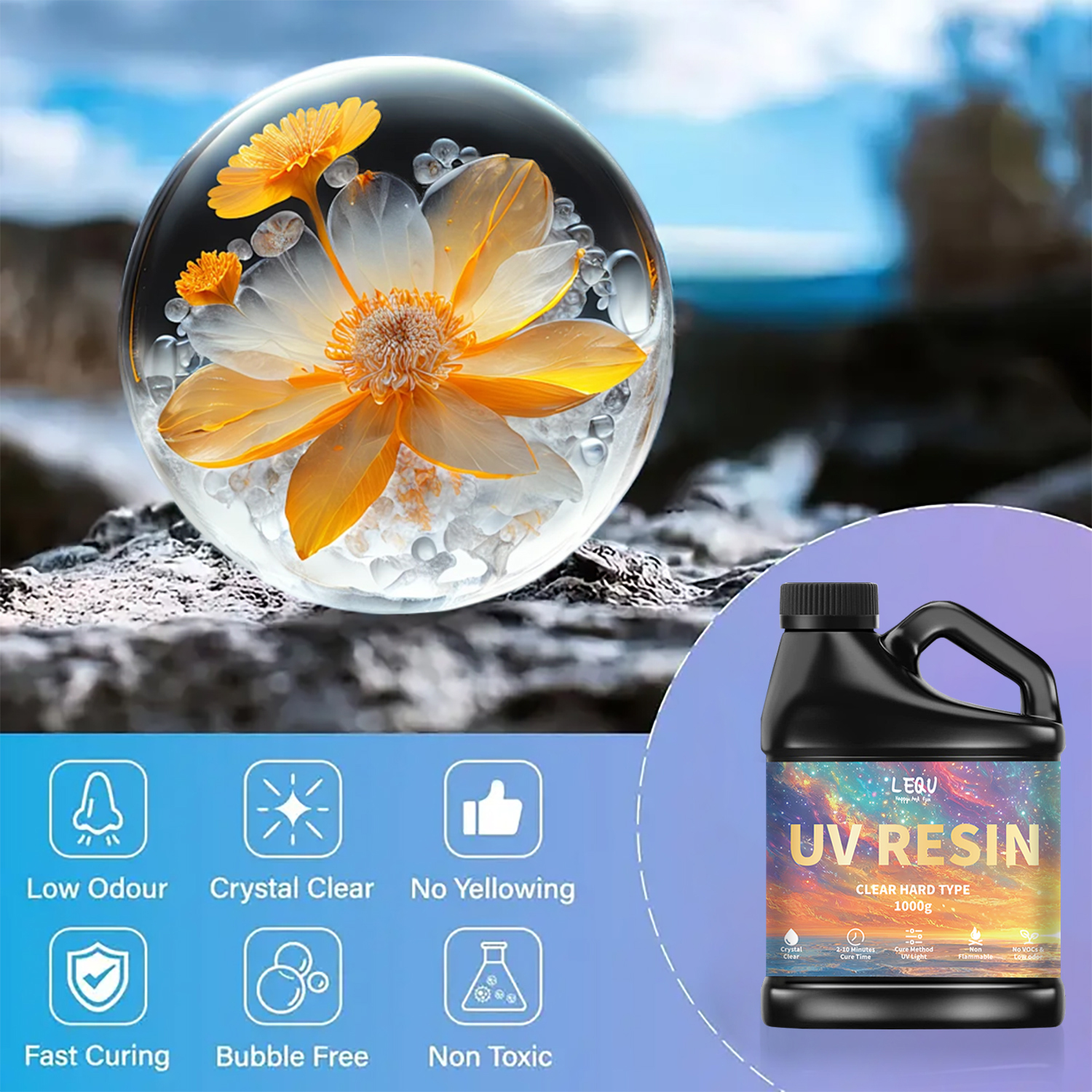 100/200/500/1000g UV Epoxy Res - Epoxy Uv Resin Kit reseña y precio