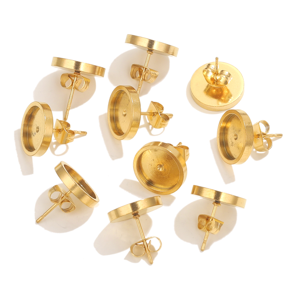 10pcs Stainless Steel Gold Ear - Resin Jewelry Kit reseña y precio